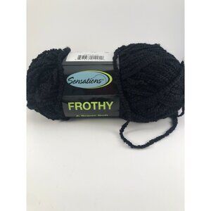 1 Skein Sensations FROTHY a super soft bubbly boucle. 231 yards. Black